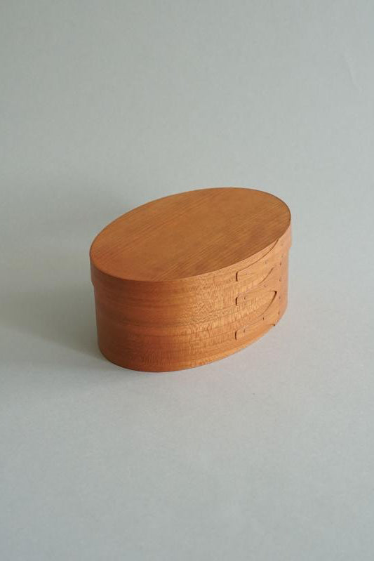 Shaker Oval Box S by Homestead – oval storage box in cherry wood, H8.3 × W21.6 × D14.6 cm