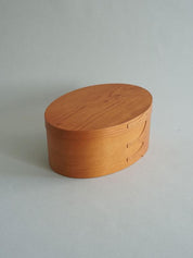Shaker Oval Box M by Homestead – oval storage box in cherry wood, H10.8 × W27.9 × D20.3 cm