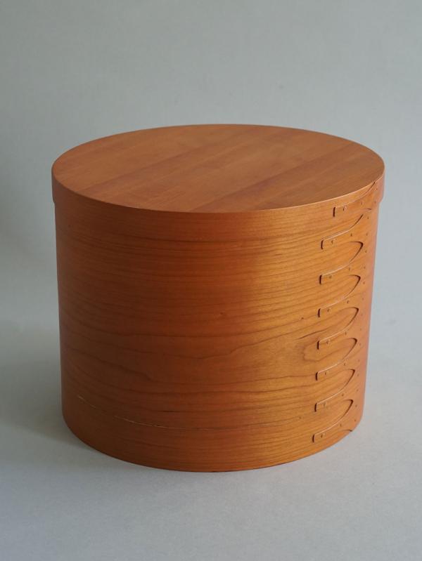 Shaker Round Box L by Homestead – round storage box in cherry wood, H25 × Ø30 cm