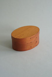 Shaker Sewing Box – cherry wood sewing box with several compartments for sewing supplies