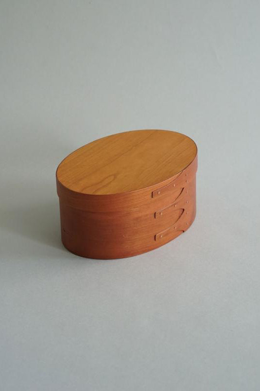 Shaker Sewing Box – cherry wood sewing box with several compartments for sewing supplies