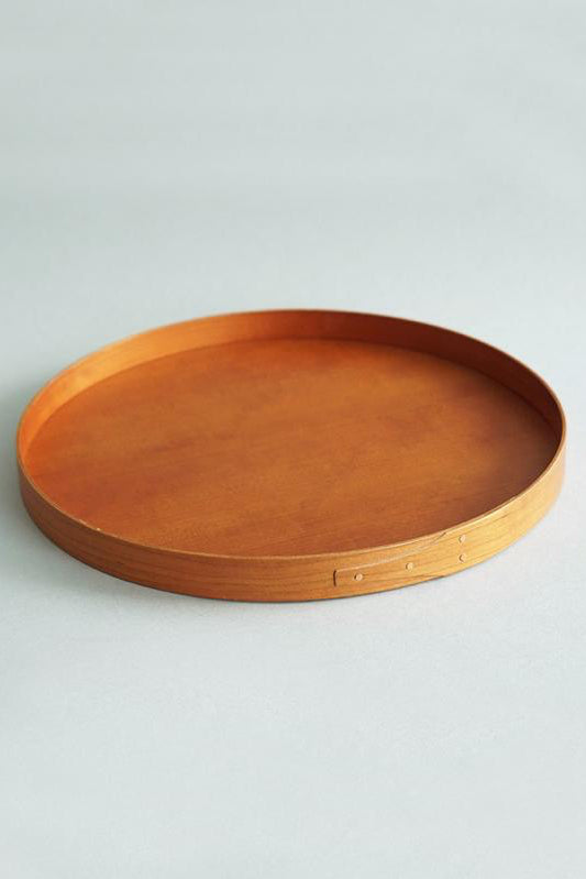 Shaker Round Tray Basic by Homestead – round cherry wood tray, H2.5 × Ø30 cm