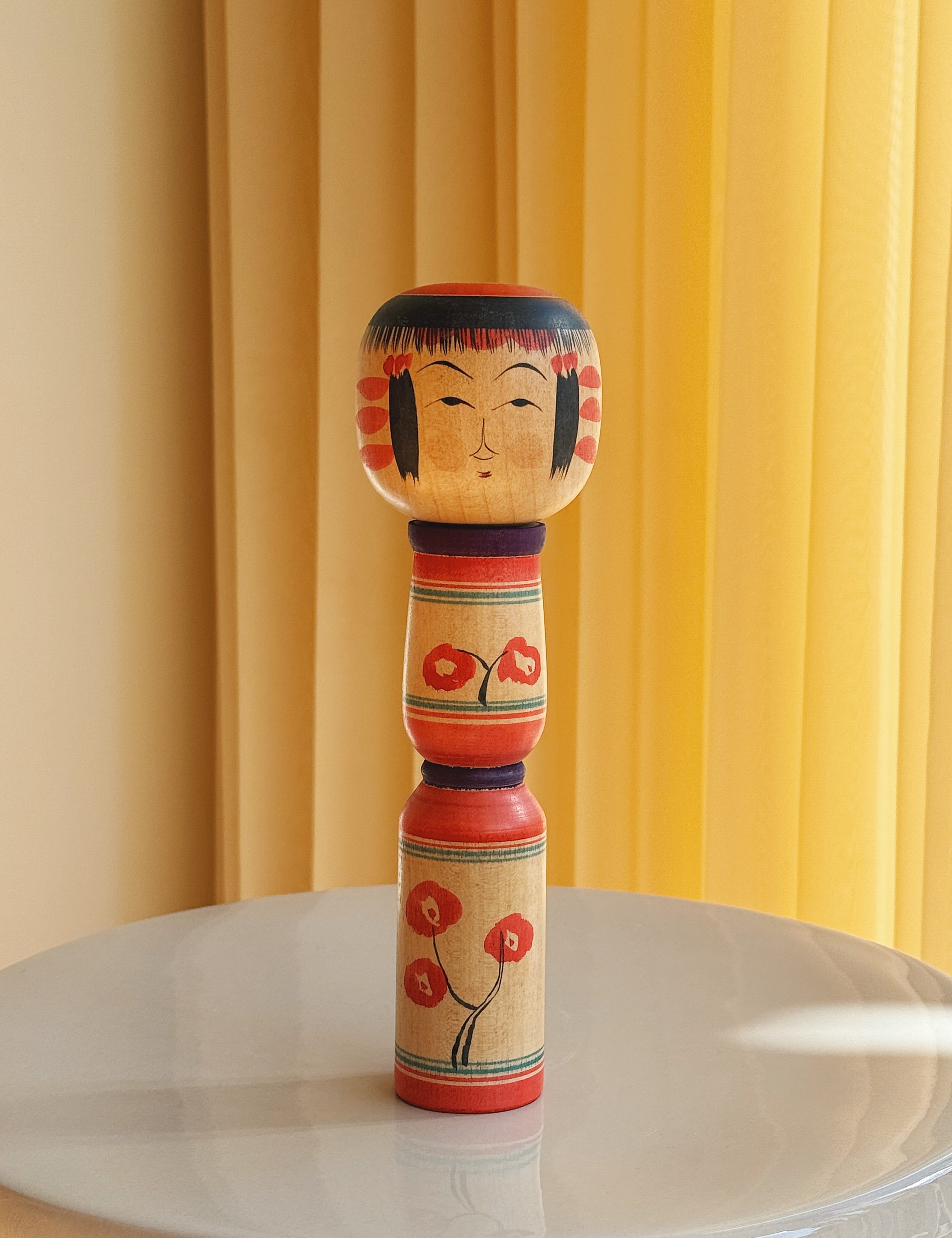 Vintage Kokeshi Dukke Nr. 226 fra Japan – Håndlavet | H 24,5 cm Studio Hafnia