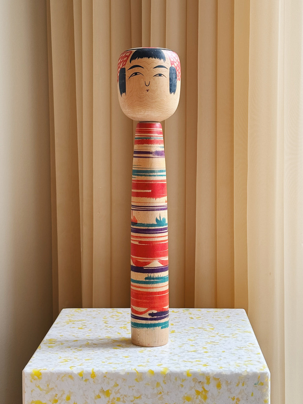 Vintage Kokeshi Dukke Nr. 189 fra Japan – Håndlavet | H40 cm Studio Hafnia