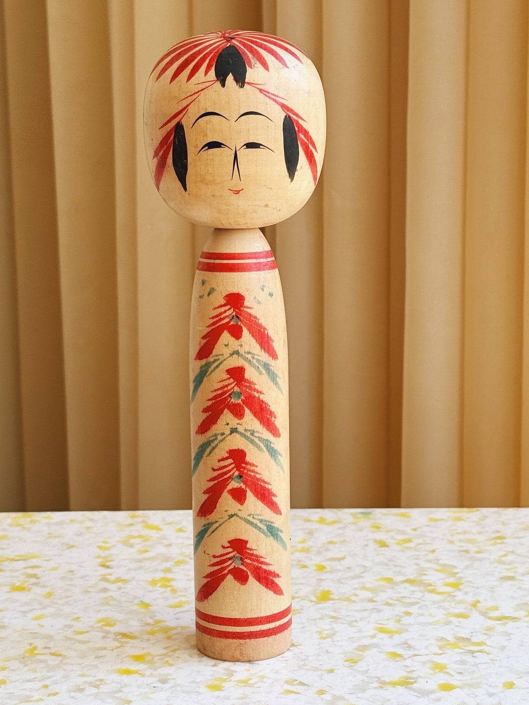 Vintage Kokeshi Dukke Nr. 177 fra Japan – Håndlavet | H24 cm Studio Hafnia