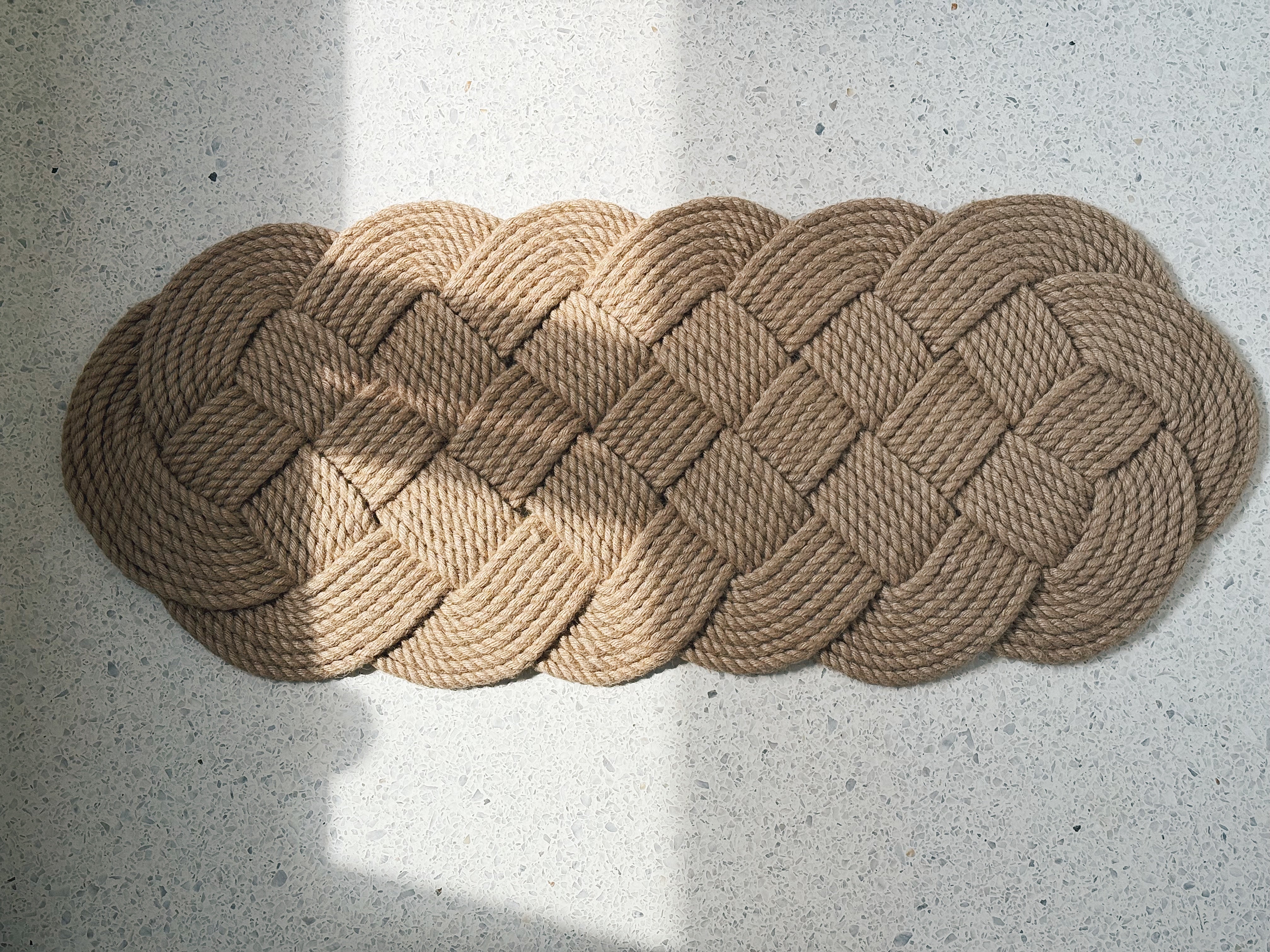 Original Ocean Plait Dørmåtte af håndflettet jute | 99 x 41 cm Studio Hafnia