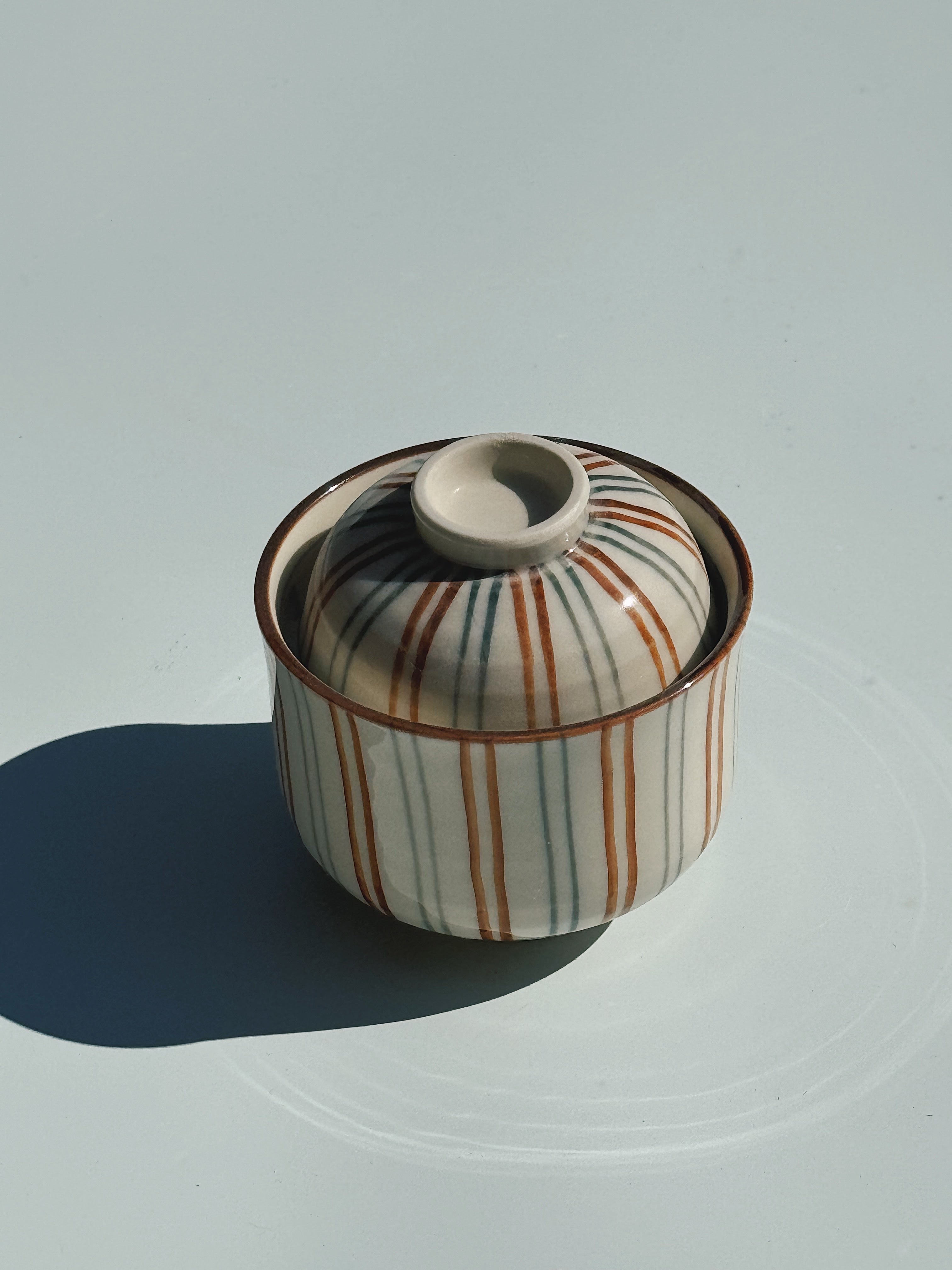  Grønstribet Bonbonniere (Lågkrukke) Studio Hafnia