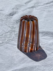 Håndblæst Murano Glas i Pio Ponti Stil med blå, hvide og ametyst stribermed Karamelfarvet/Brune og Opal Pink Striber (kopi) Murano