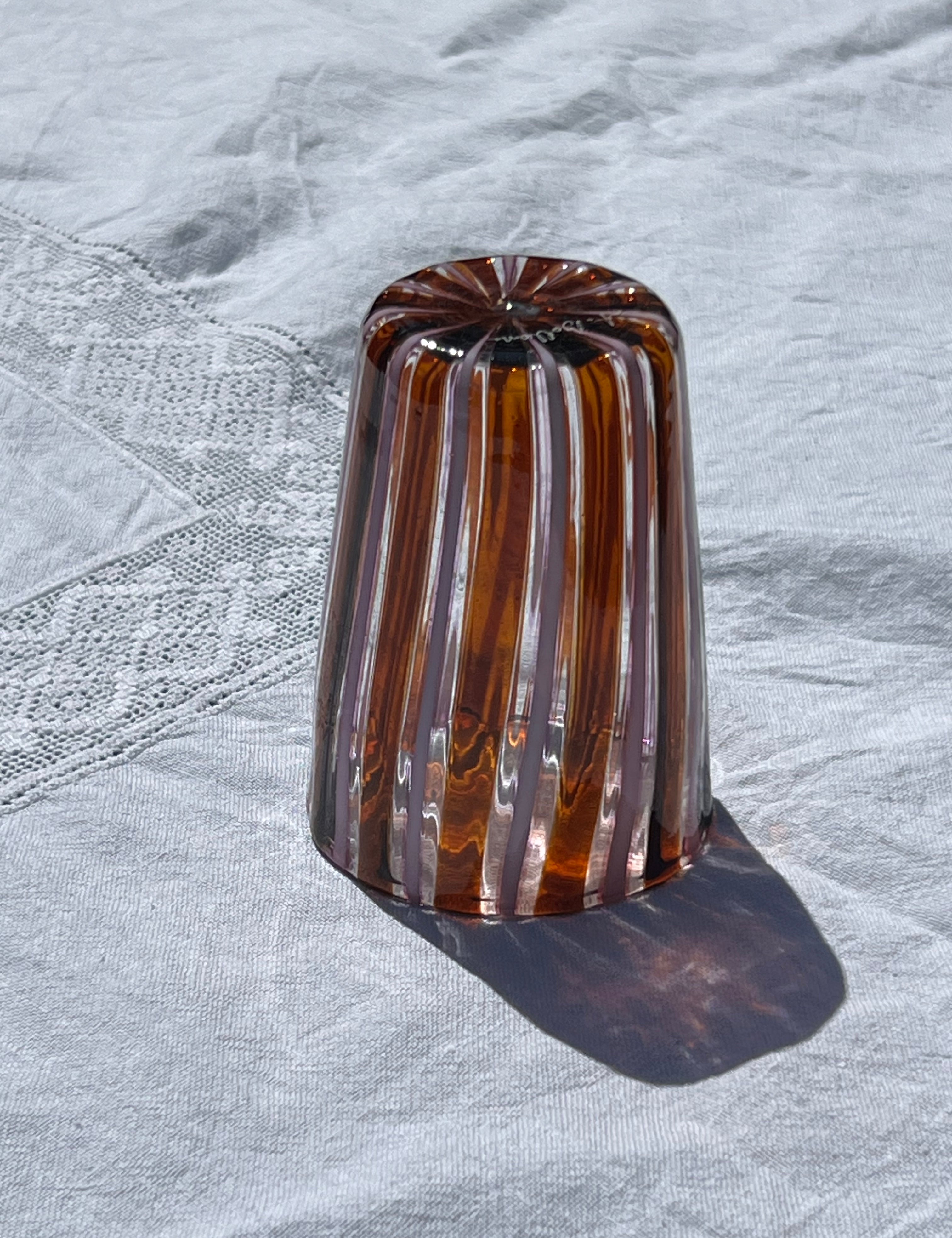Brune og Opal Pink Striber (kopi) Murano