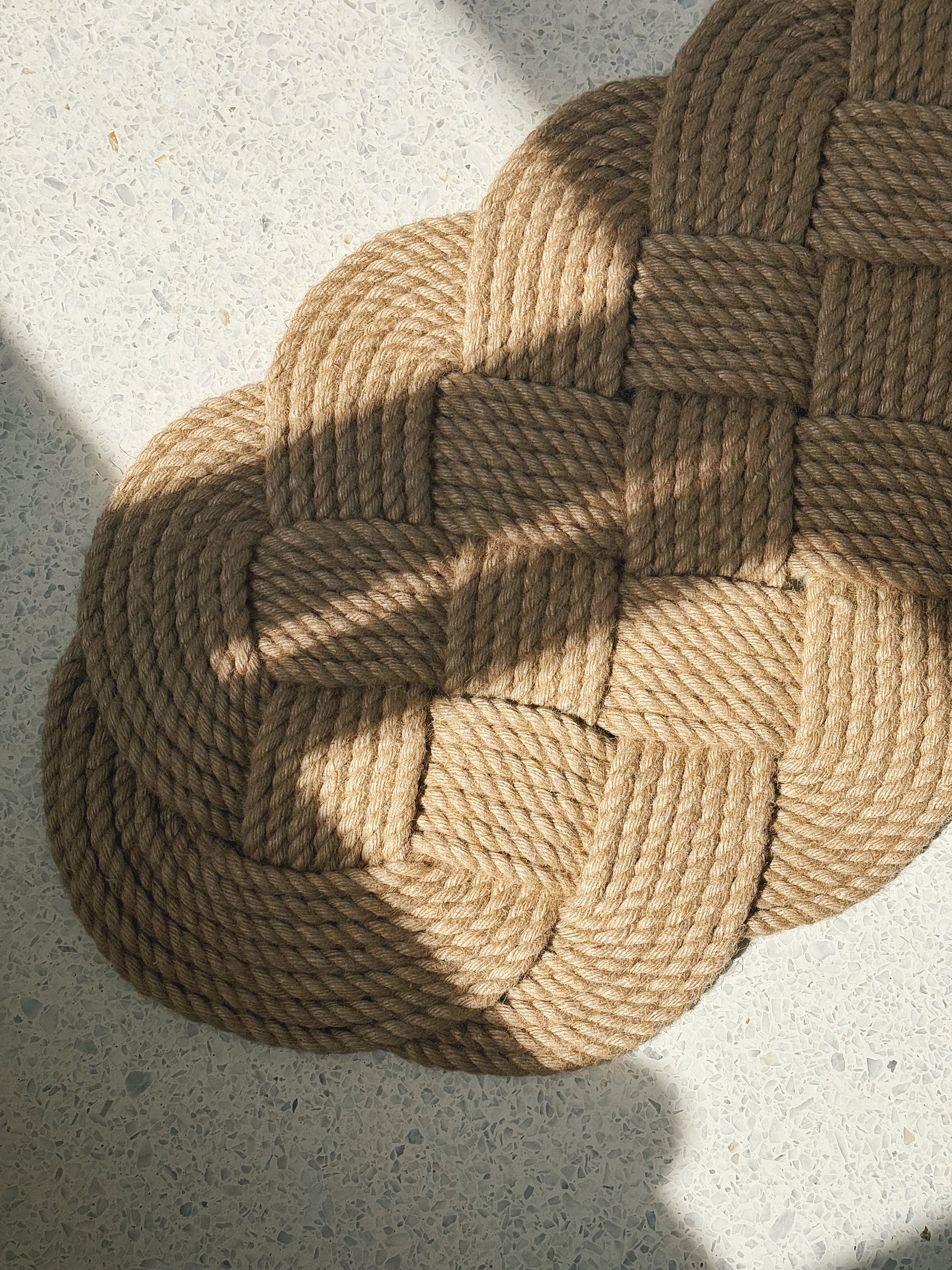 Original Ocean Plait Dørmåtte af håndflettet jute | 99 x 41 cm Studio Hafnia