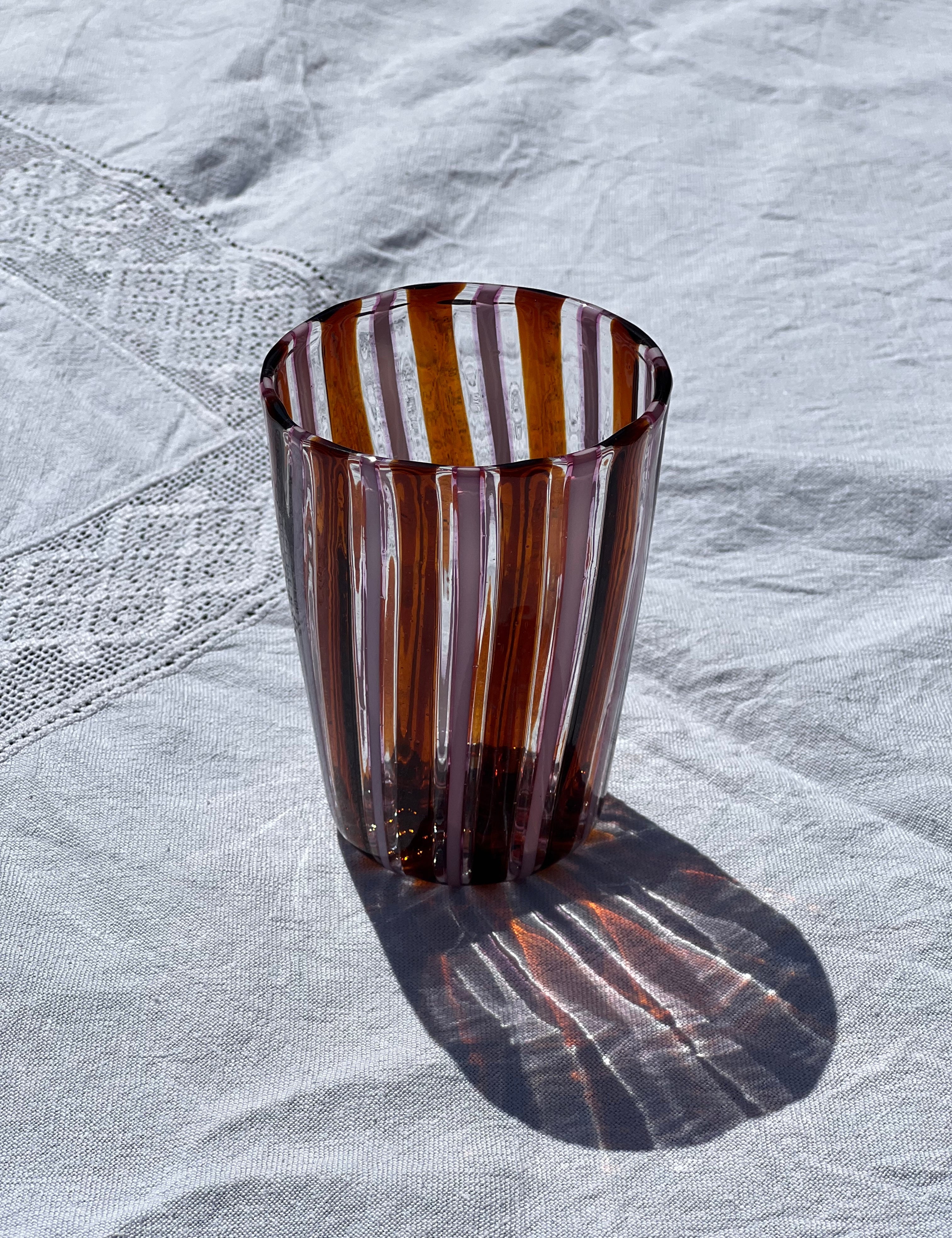 Brune og Opal Pink Striber (kopi) Murano