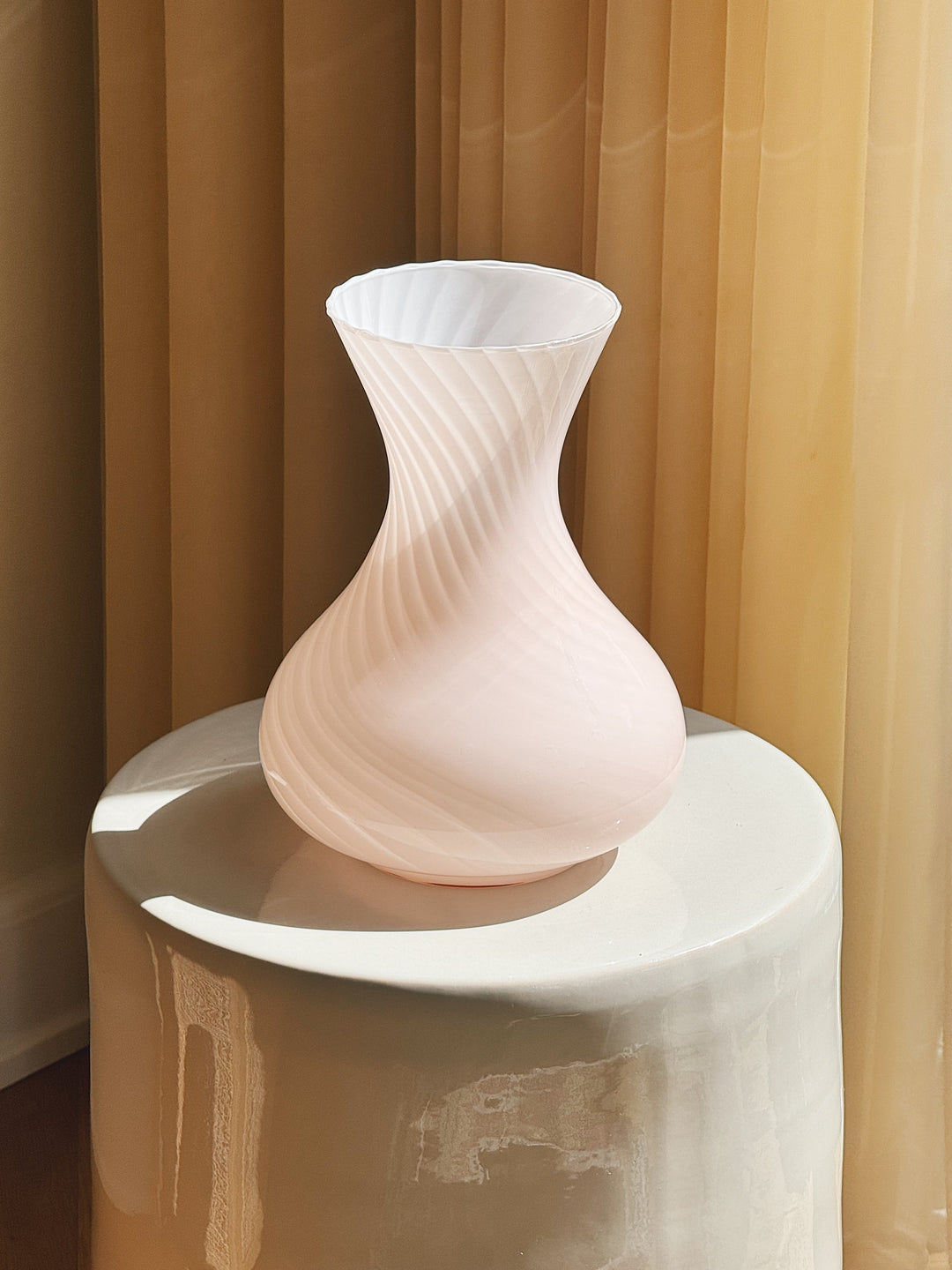 Vintage Murano Vase i Lys Pink | H27 cm Studio Hafnia