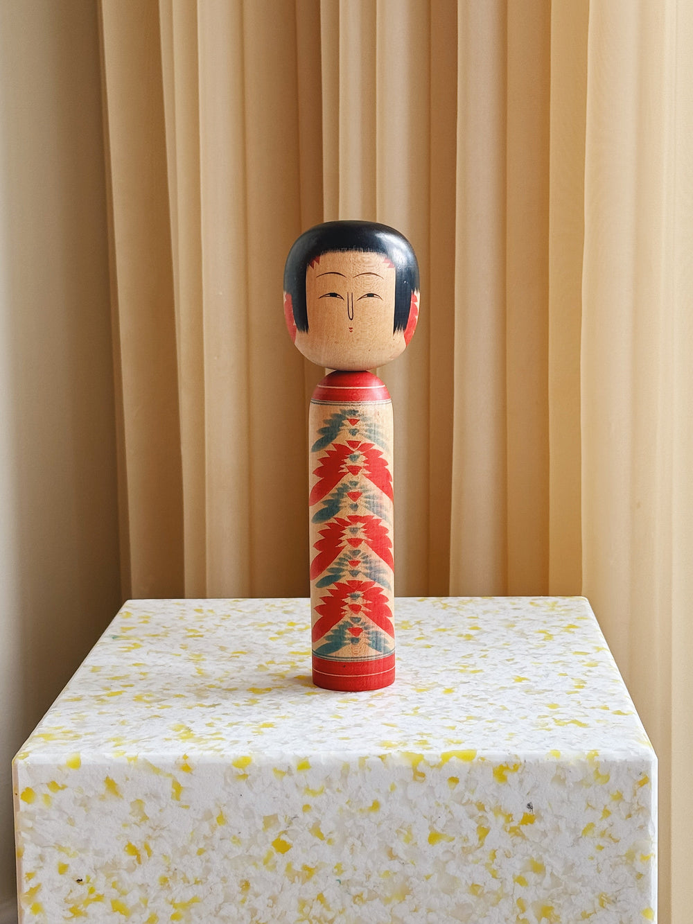 Vintage Kokeshi Dukke Nr. 195 fra Japan – Håndlavet | H24,5 cm Studio Hafnia