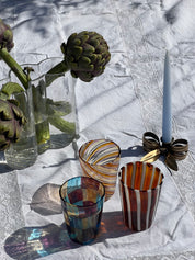 Håndblæst Murano Glas med Swirlmønster Murano