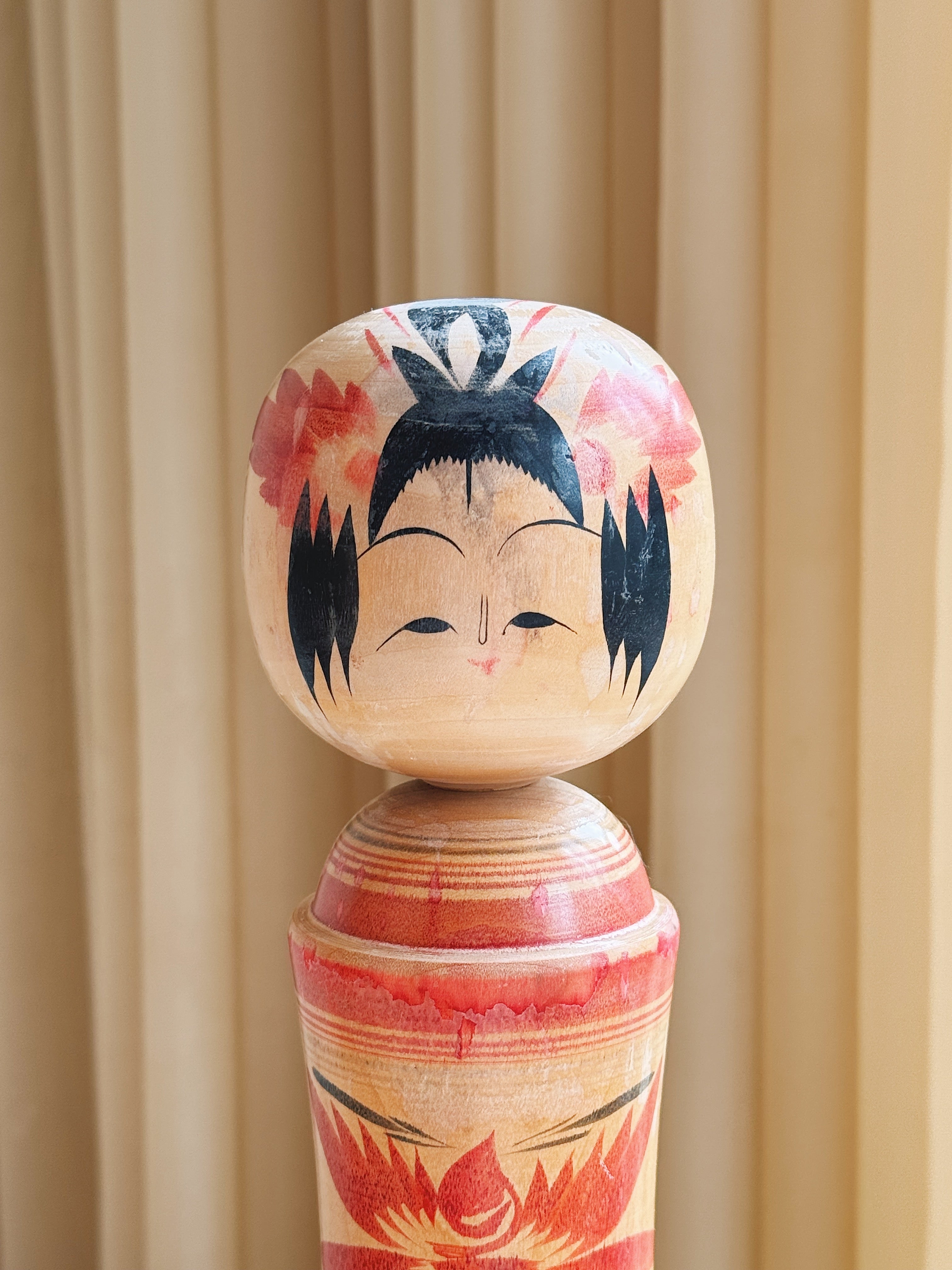 Vintage Kokeshi Dukke Nr. 173 fra Japan – Håndlavet | H28 cm Studio Hafnia