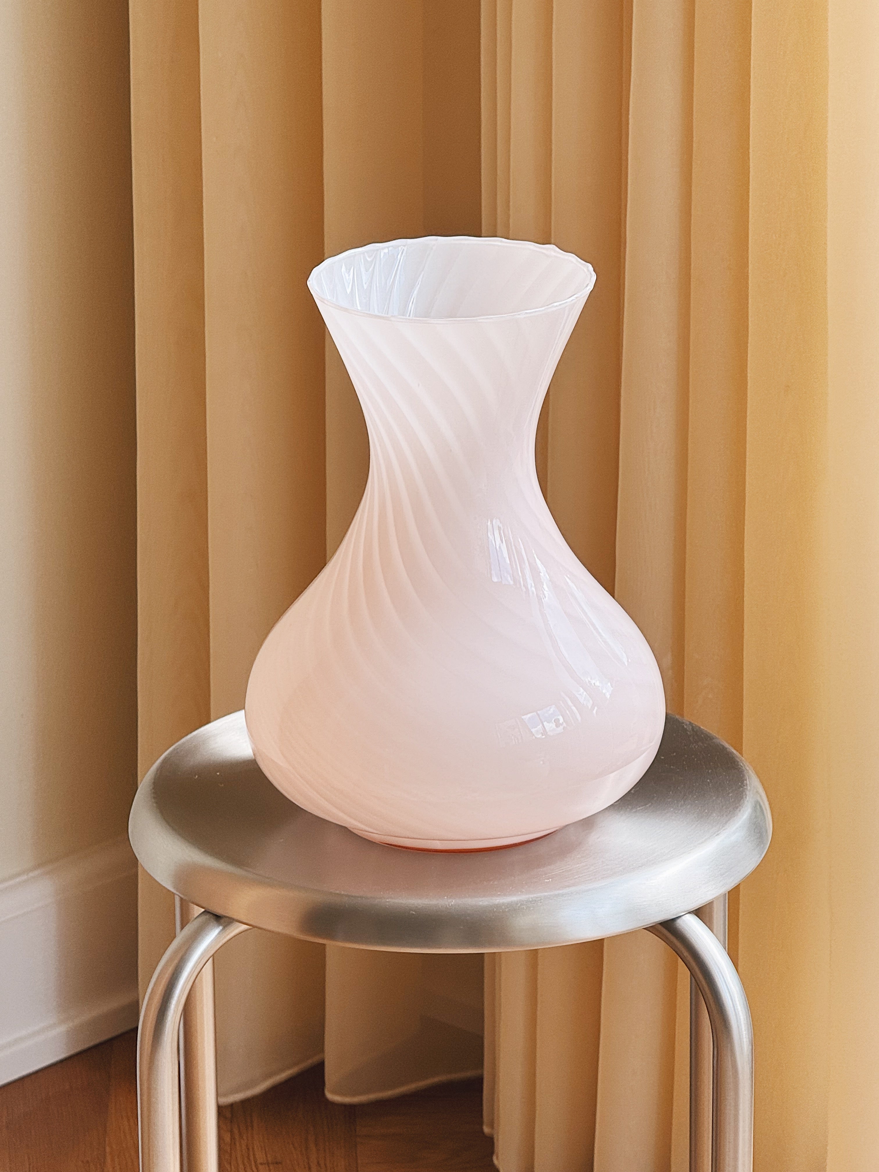 Vintage Murano Vase i Lys Pink | H27 cm Studio Hafnia