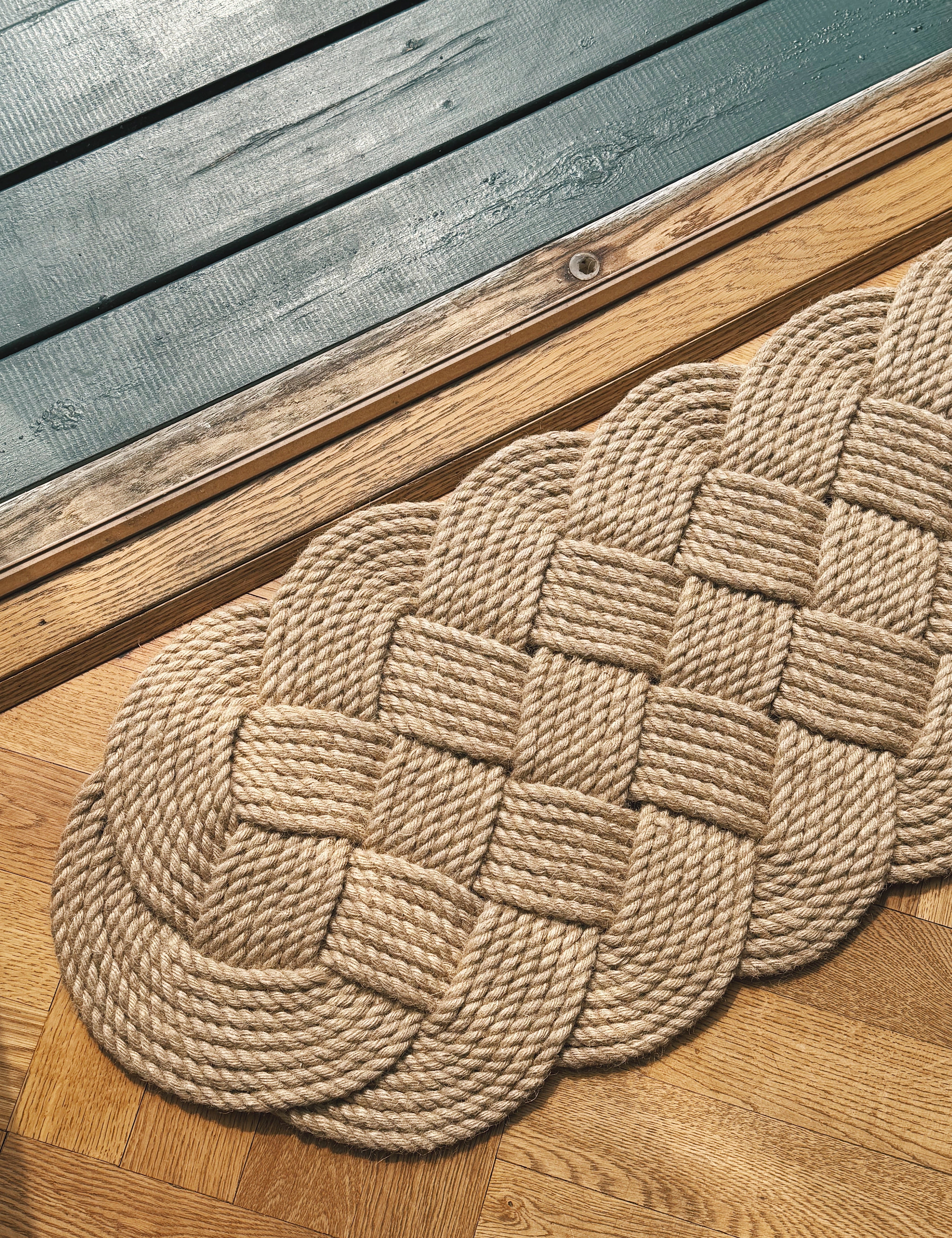 Original Ocean Plait Dørmåtte af håndflettet jute | 99 x 41 cm Studio Hafnia
