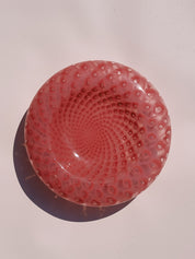 Vintage Murano Skål i Pink med Optiske Mønstre | D24 cm Studio Hafnia
