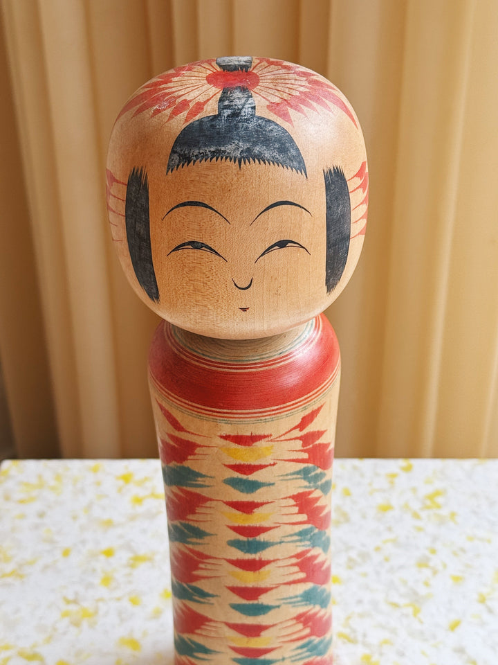 Vintage Kokeshi Dukke Nr. 218 fra Japan – Håndlavet | H30,5 cm Studio Hafnia