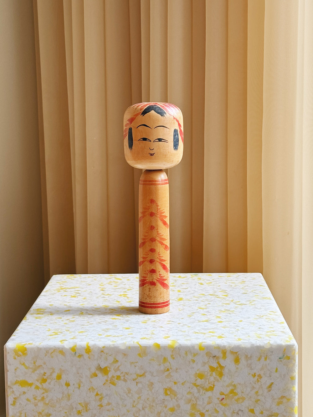 Vintage Kokeshi Dukke Nr. 187 fra Japan – Håndlavet | H24 cm Studio Hafnia