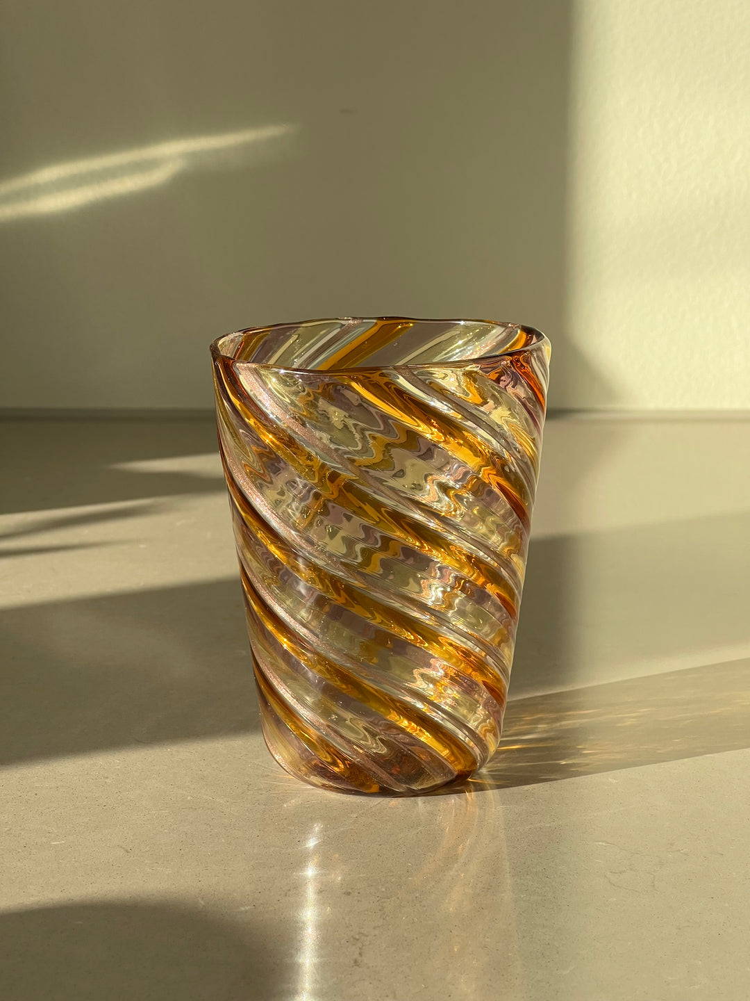 Håndblæst Murano Glas med Swirlmønster Murano
