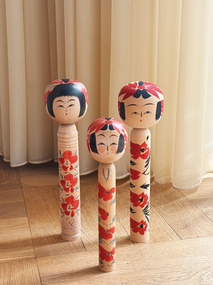 Vintage Kokeshi Dukke Nr. 208 fra Japan – Håndlavet | H24,5 cm Studio Hafnia