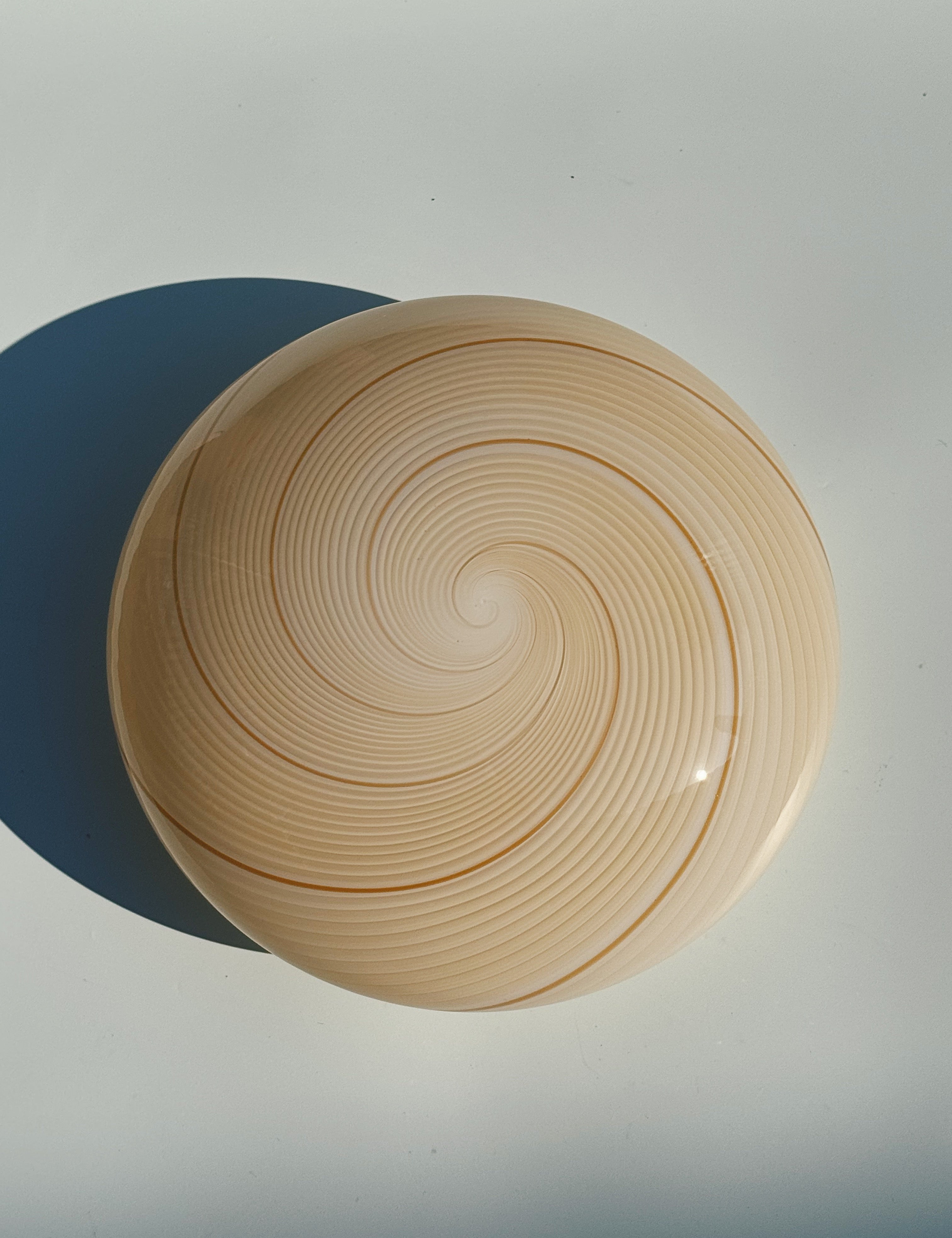 væglampe | Lysegul mønster, Ø28 cm Murano