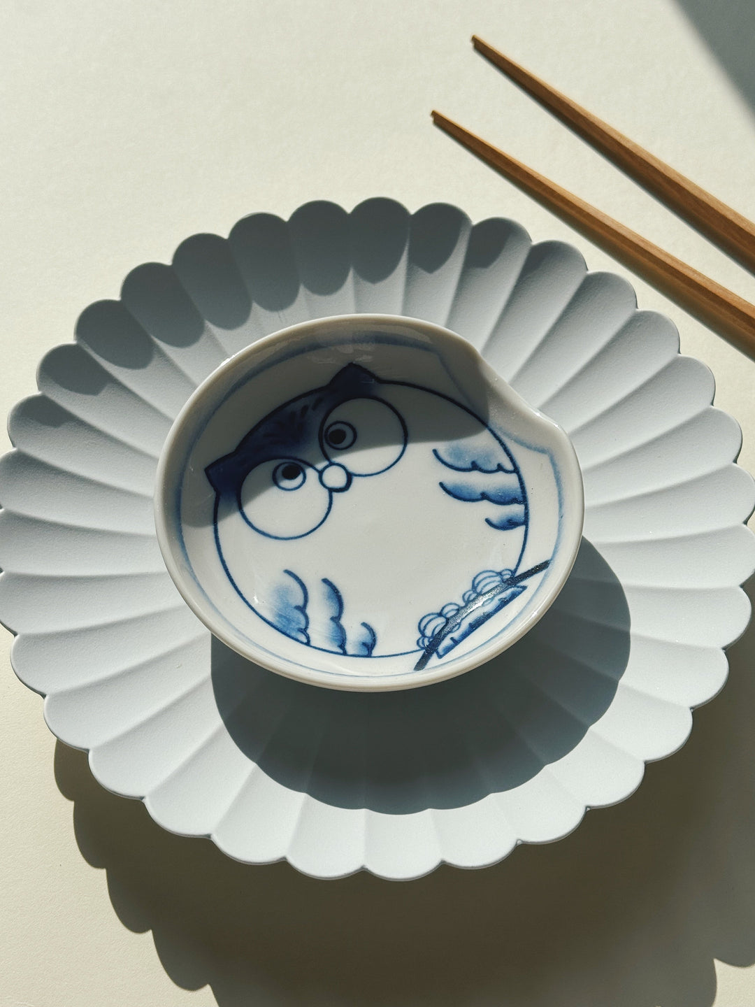 Japansk skål i keramik | Til soya eller spisepinde | Blød rektangulær form STUDIO HAFNIA