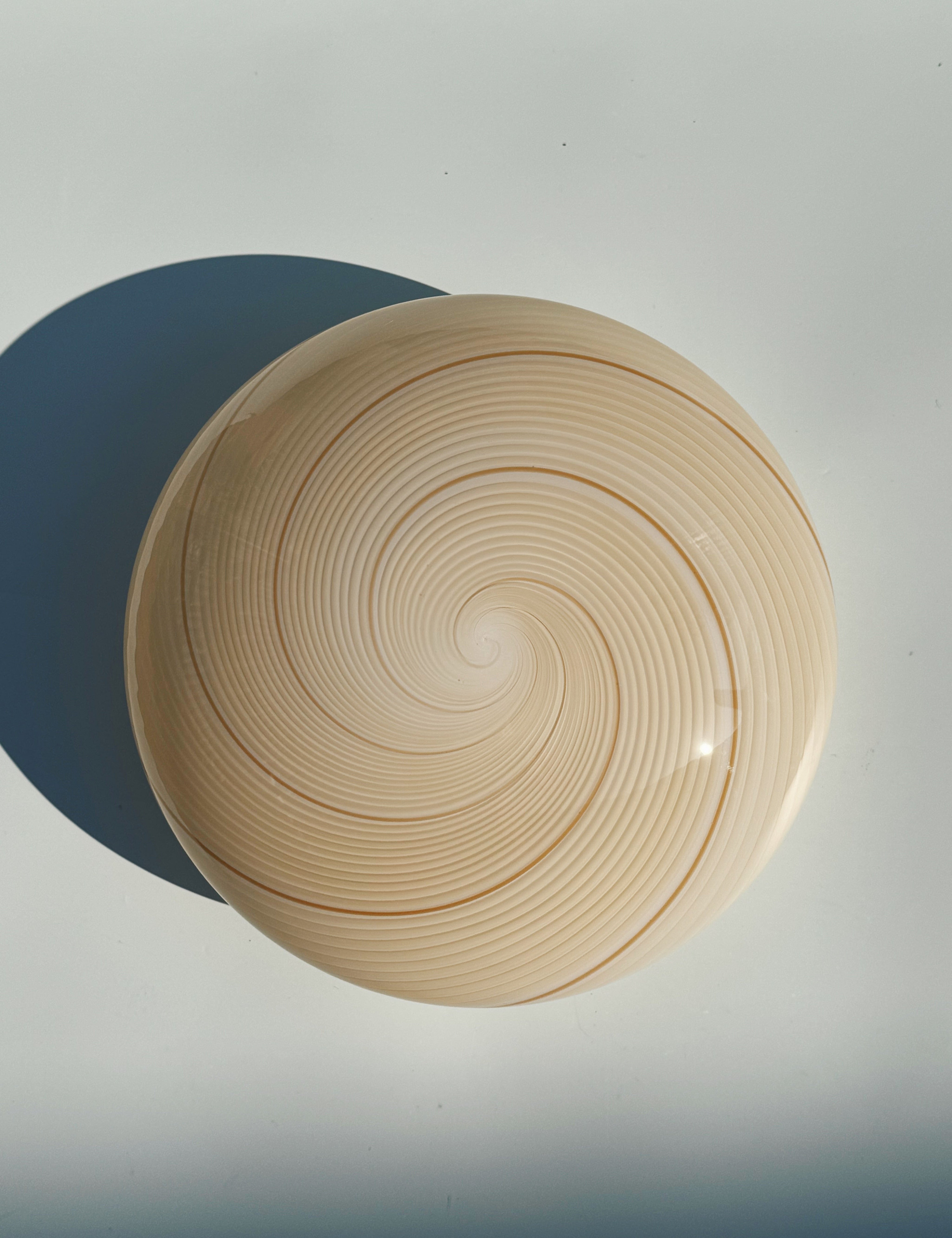 væglampe | Lysegul mønster, Ø28 cm Murano
