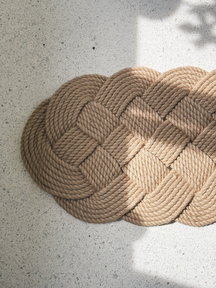 Original Ocean Plait Dørmåtte af håndflettet jute | 99 x 41 cm Studio Hafnia
