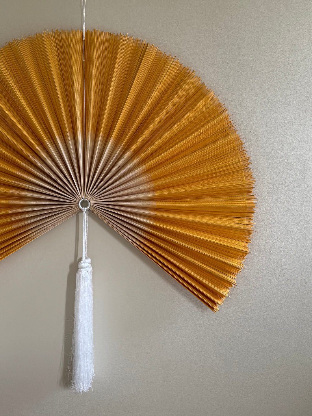 Handmade bamboo fan from Vietnam | Yellow - 2 sizes