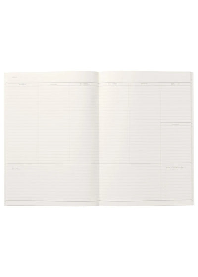 Notem studio, Uma Weekly Planner book, Light gray Notem studio
