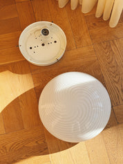 Vintage Murano Swirl Plafond lofts/væglampe | Hvid 28 cm Murano