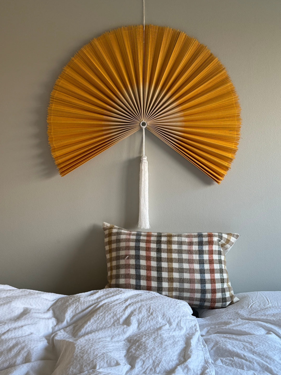 Handmade bamboo fan from Vietnam | Yellow - 2 sizes