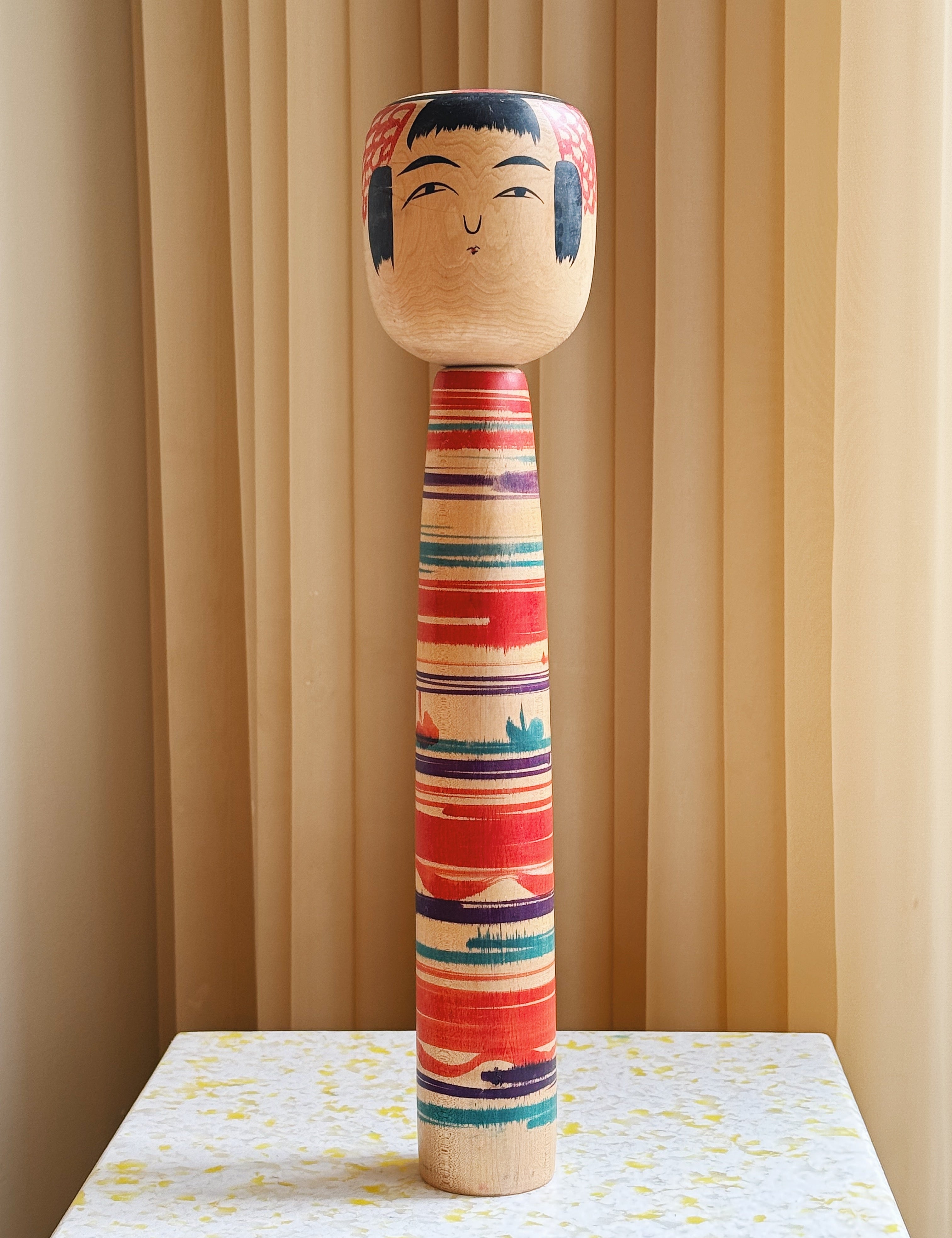Vintage Kokeshi Dukke Nr. 189 fra Japan – Håndlavet | H40 cm Studio Hafnia