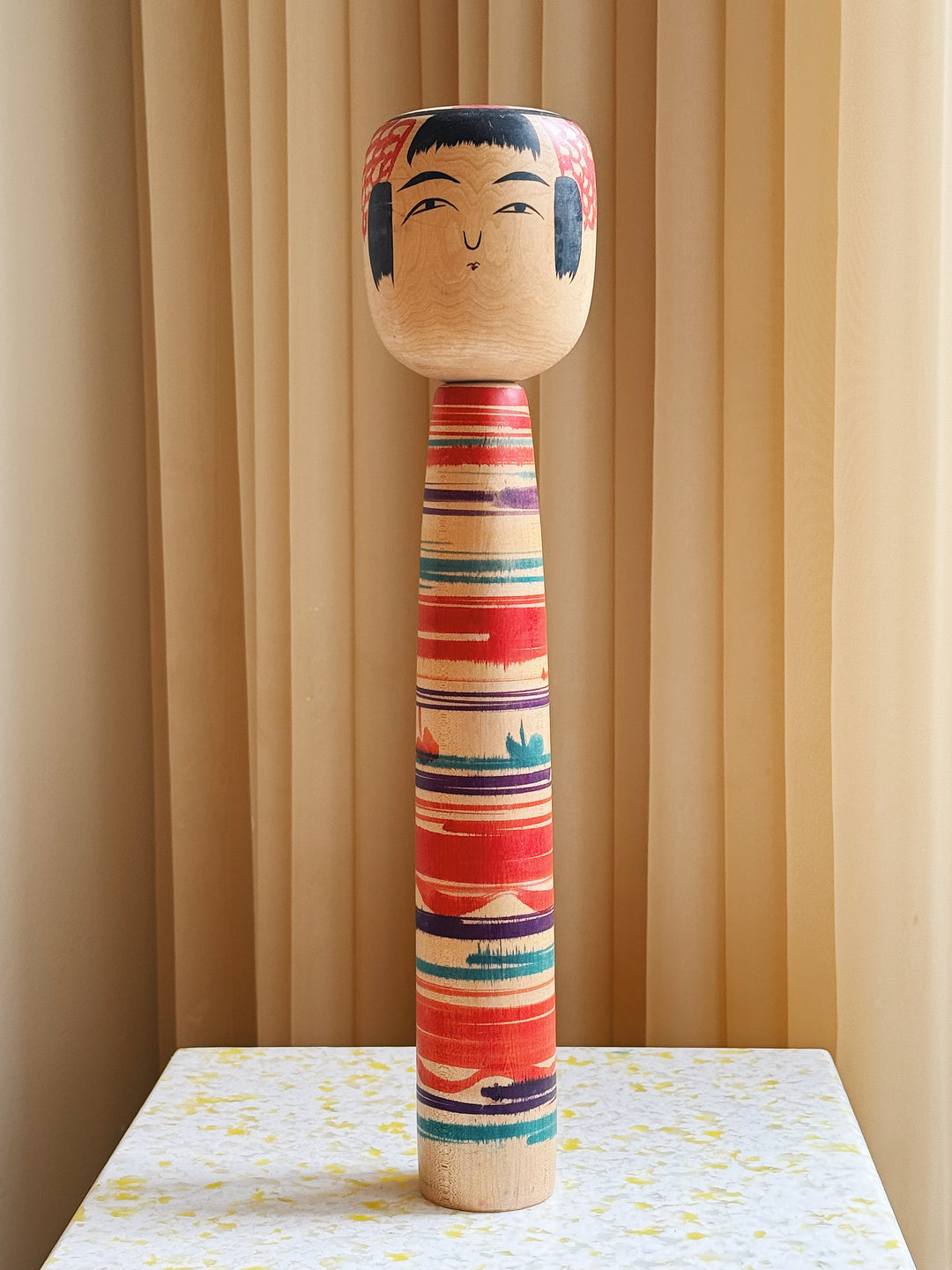Vintage Kokeshi Dukke Nr. 189 fra Japan – Håndlavet | H40 cm Studio Hafnia
