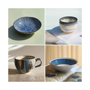 Adventspakke 1 – Japansk keramik: 2 skåle og 2 kopper Studio Hafnia