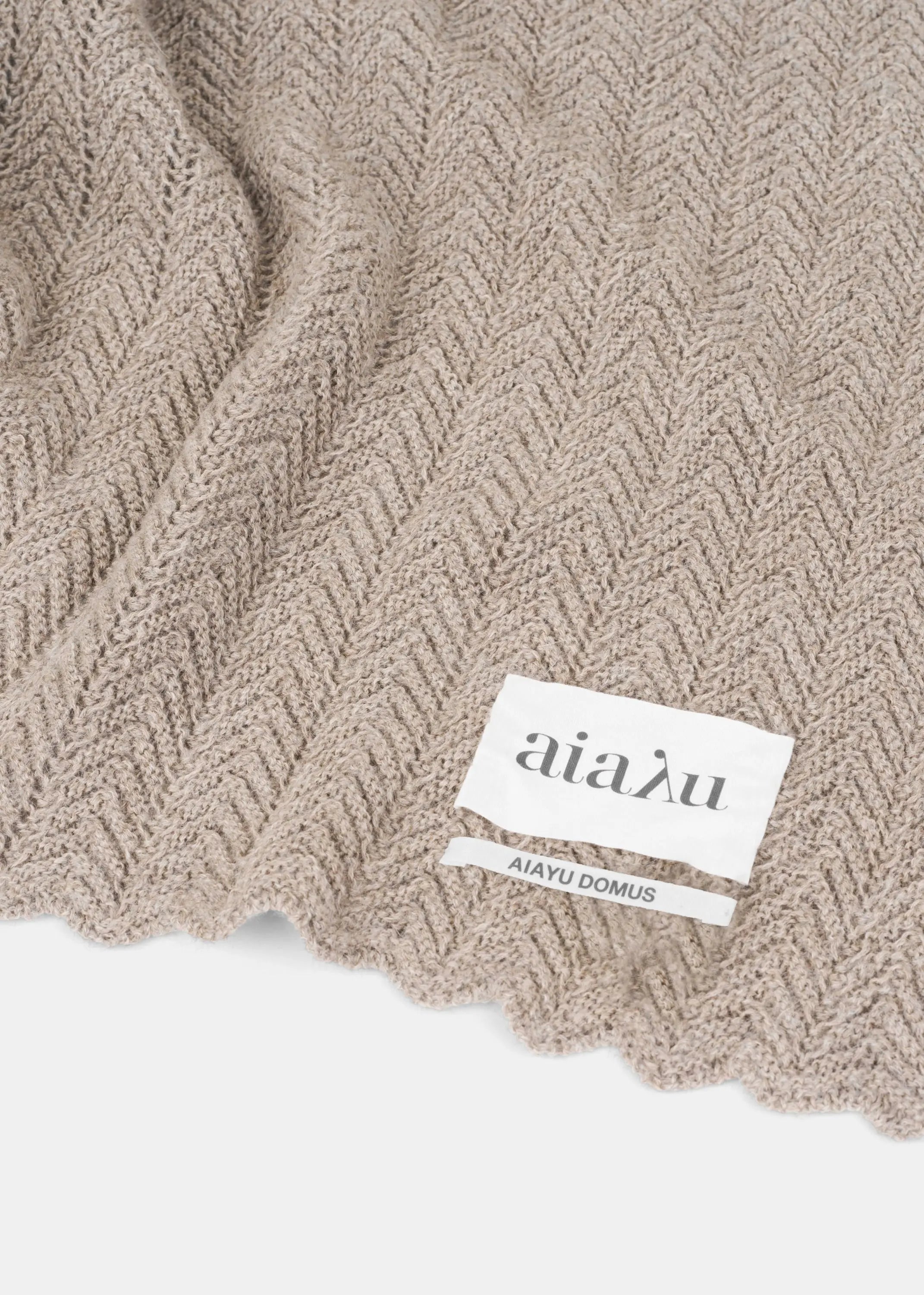 Aiayu - Hollie Classic plaid (130x160) - Nougat Melange - Lama-uld Aiayu