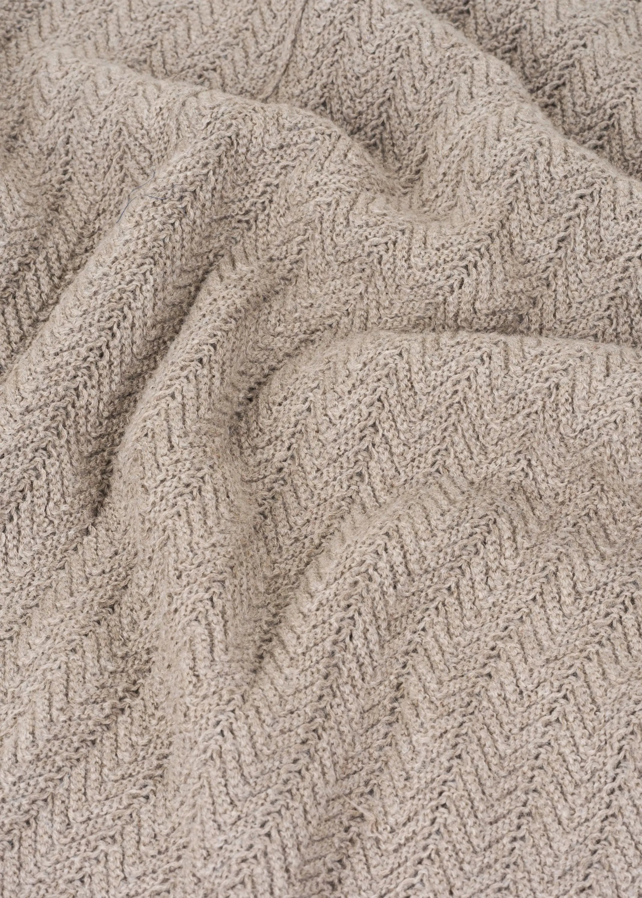 Aiayu - Hollie Classic plaid (130x160) - Nougat Melange - Lama-uld Aiayu
