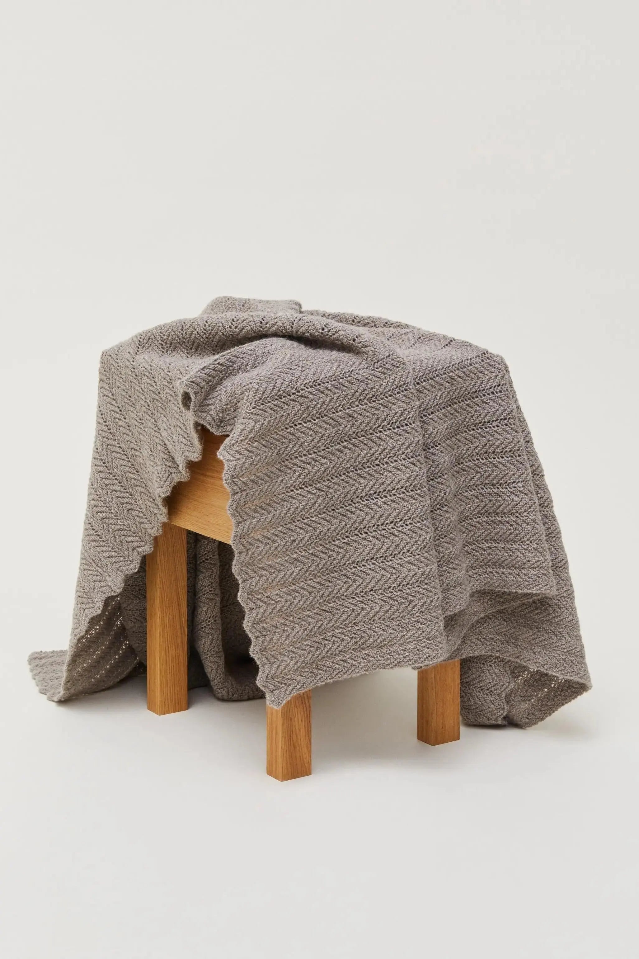 Aiayu - Hollie Classic Plaid (130x160) - Nougat Melange - Lama-uld Aiayu