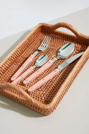 Bistrot Solid Bestiksæt 4 dele | Nude Pink (ferskenfarvet) Sabre Paris