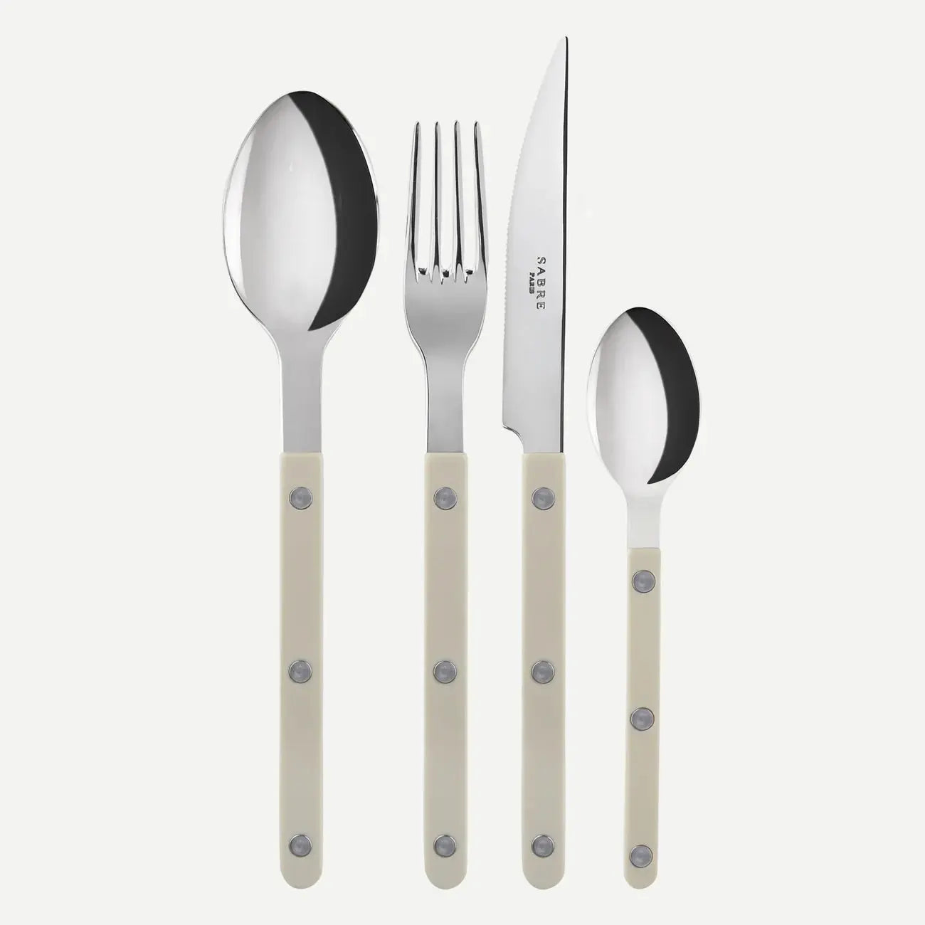 Bistrot Solid Bestiksæt 4 dele | Light kaki Sabre Paris