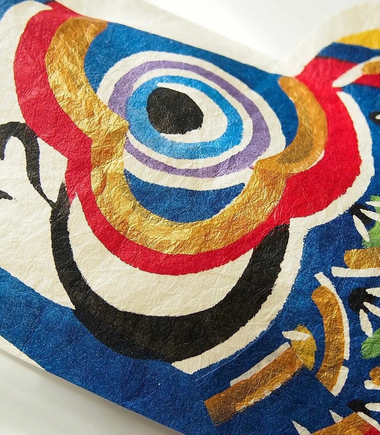 Blå Japansk Koinobori Fisk i Washi Papir til ophæng | 57 cm Studio Hafnia