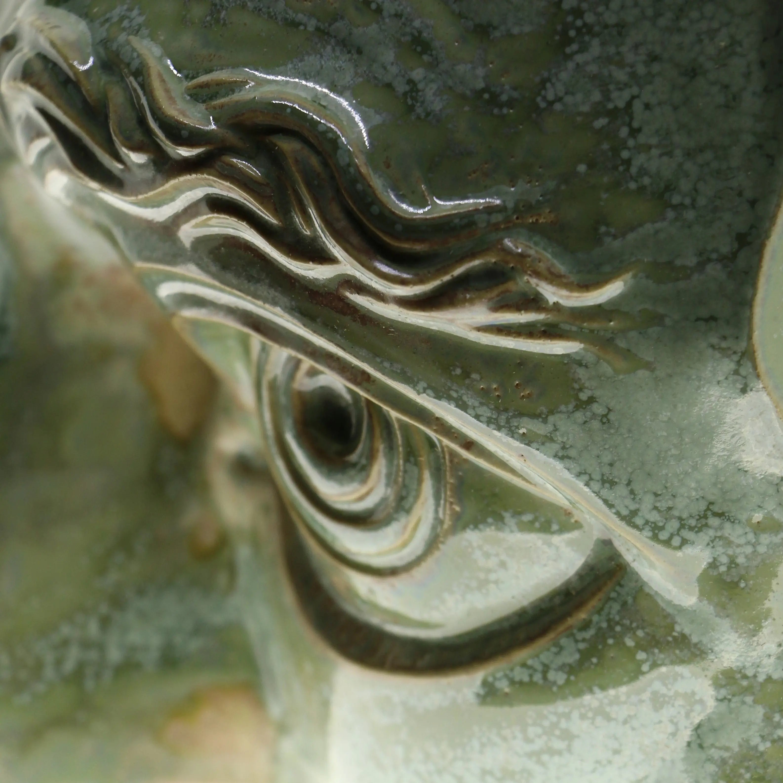 Bookend Eye (Left): Venstre bogstøtte øje i CopperGreen stentøj Laoru Laoru