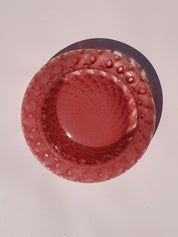 Vintage Murano Skål i Pink med Optiske Mønstre | D24 cm Studio Hafnia