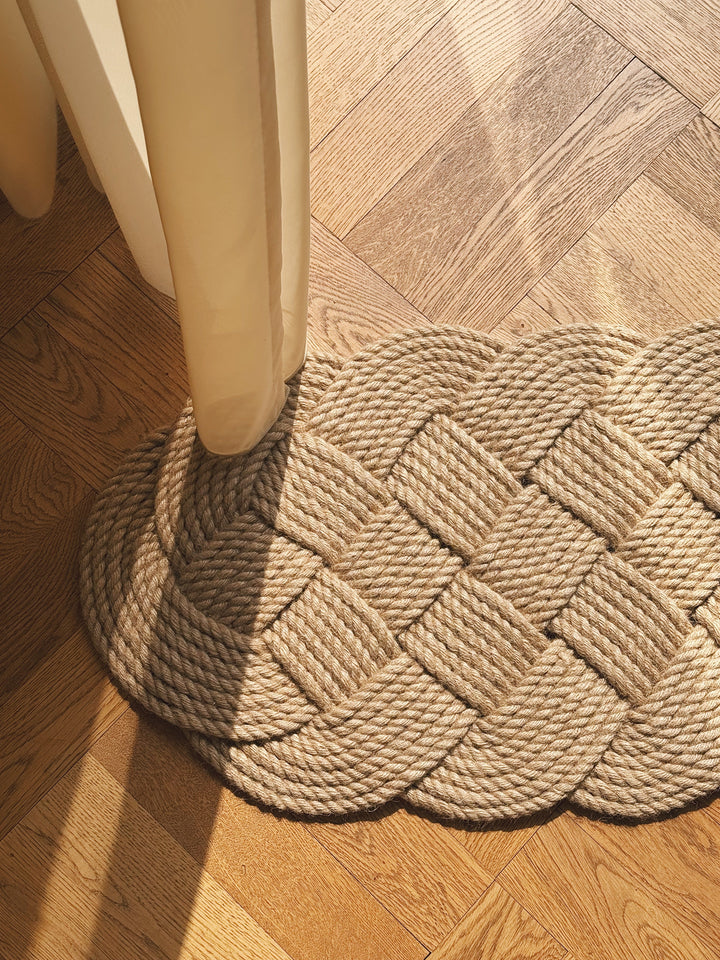 Original Ocean Plait Dørmåtte af håndflettet jute | 99 x 41 cm Studio Hafnia
