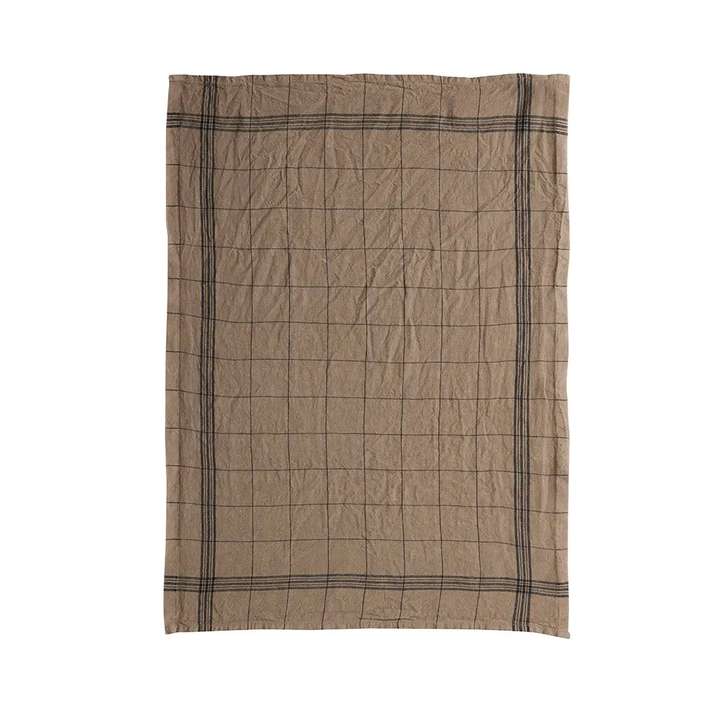 Charvet Éditions Bistrot viskestykke | Brun med sorte tern Charvet Éditions