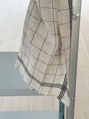 Charvet Éditions Bistrot viskestykke | Lysegrå med sorte tern Charvet Éditions