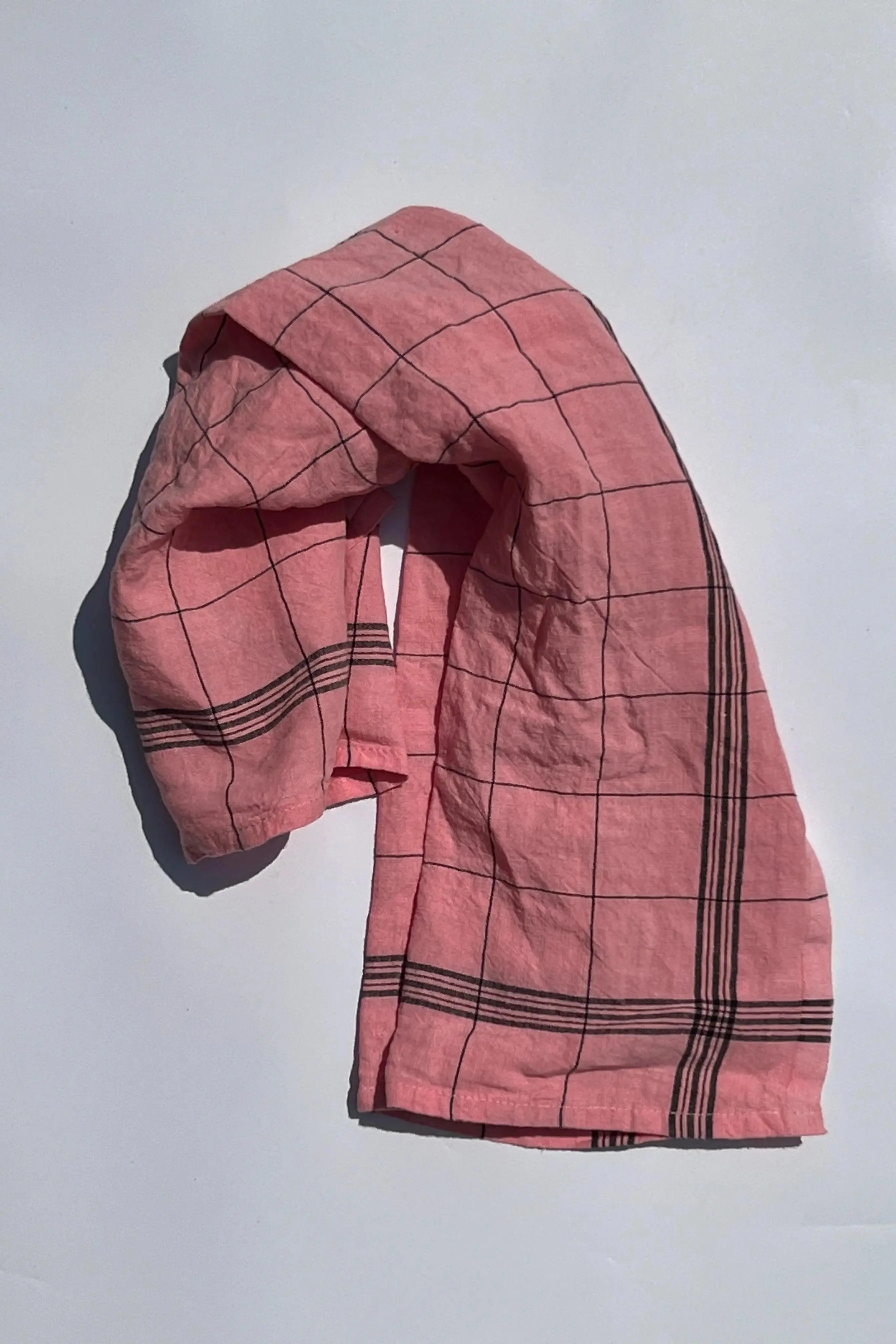 Charvet Éditions Bistrot viskestykke | Rosa med sorte tern Charvet Éditions