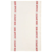 Charvet Editions Bon Appetit viskestykke | Hvid med rød skrift Charvet Editions